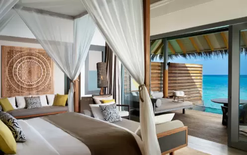 OVER WATER VILLA BEDROOM LIVING AREA